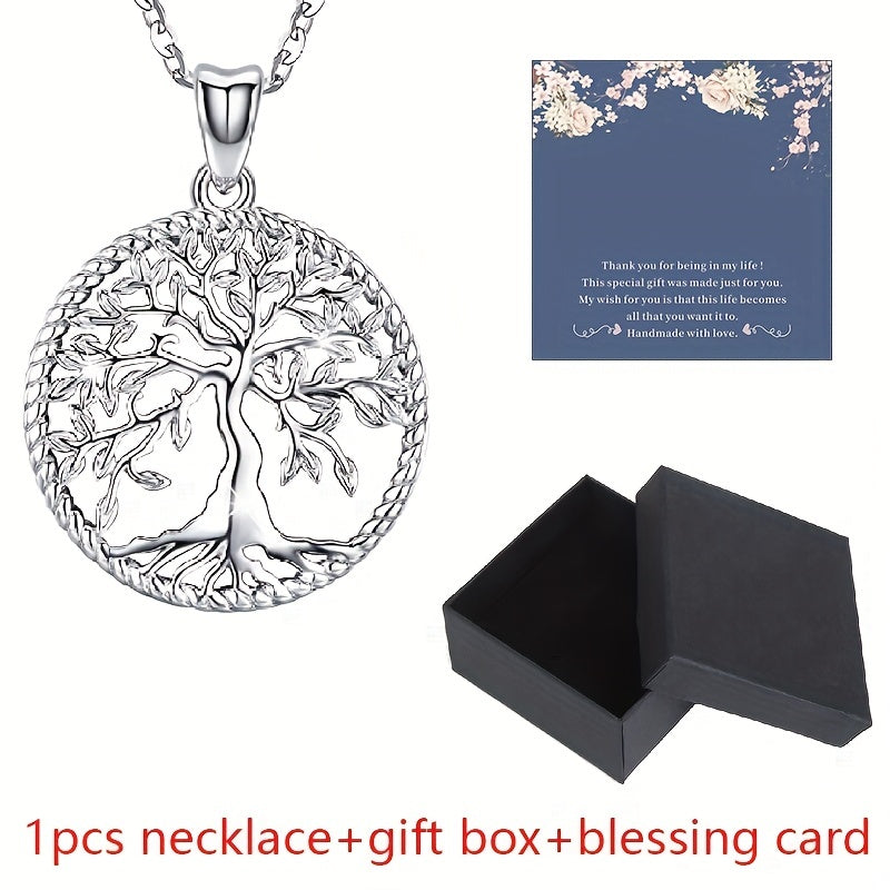 Tree Of Life Necklace Jewelry Gift For Girlfriend Daughter Mom Wife With Gift Box
